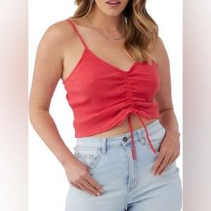 o'neill marta ruched crop tank